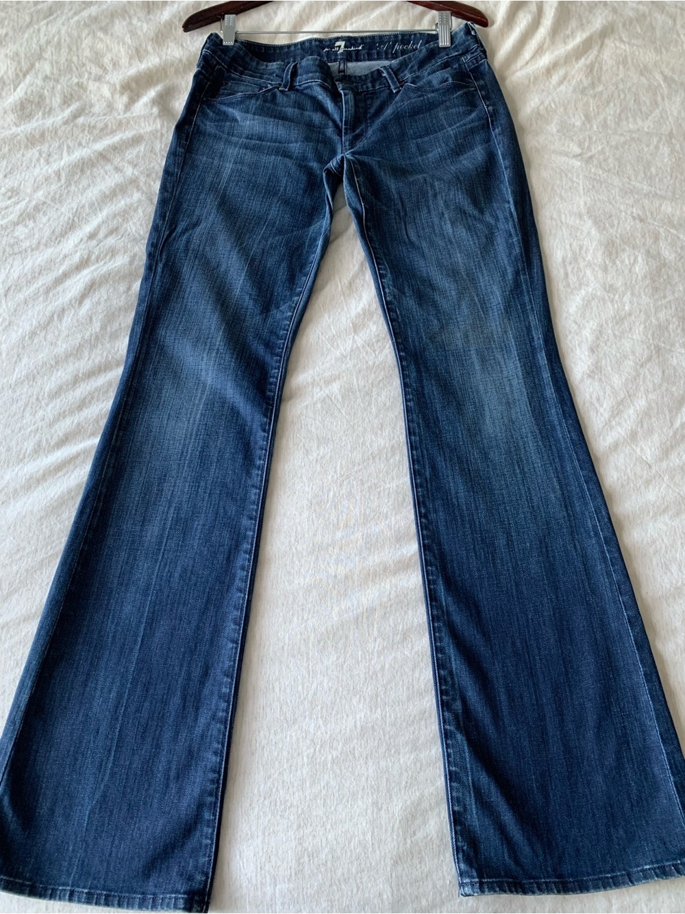 7 for All Mankind Jeans A Pocket Flare low rise Women's size 30 with33.5" inseam